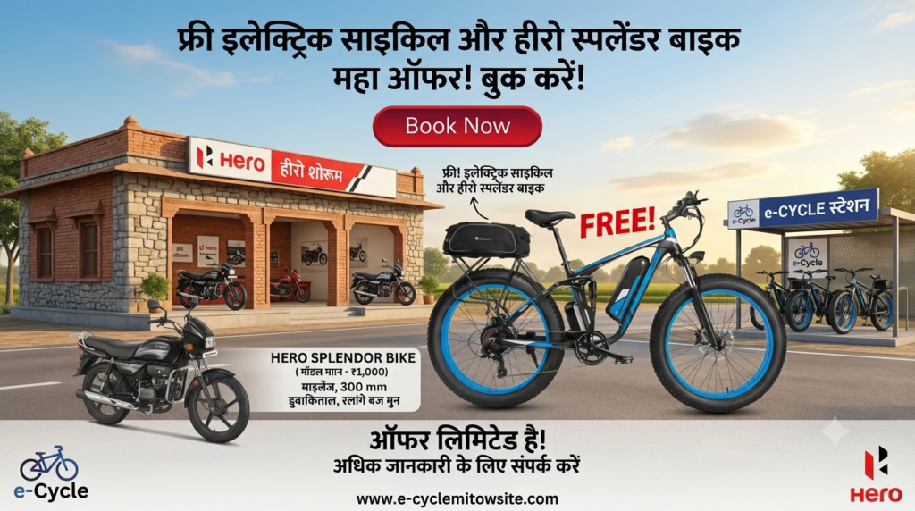 Free Electric Cycle and Hero Splendor Bike Offers, Benefits and Eligibility Details